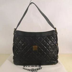 Authentic MCM Quilt Leather Shoulder Tote